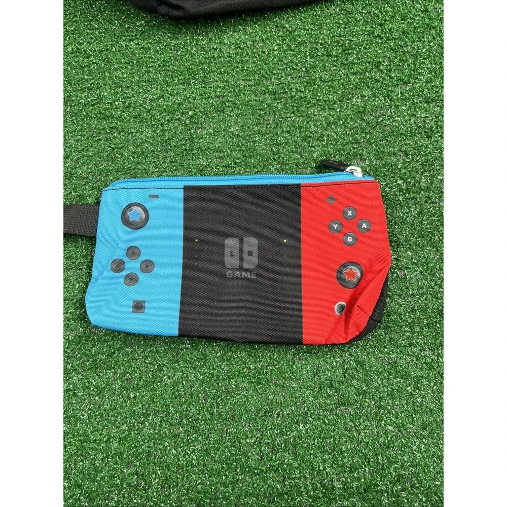 Gamer Backpack Pencil Pouch Soft Lunch Box 3 Piece Set Black Red Blue New